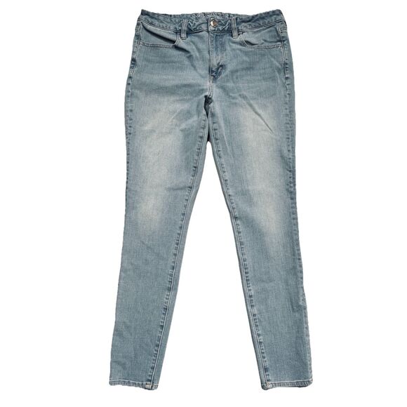 American Eagle Hi Rise Jegging Jeans 8 (29x27) Blue 360 Super Stretch Womens - Picture 1 of 9